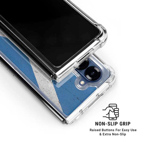 Scotland Flag Distressed Galaxy Z Fold7 Clear Case